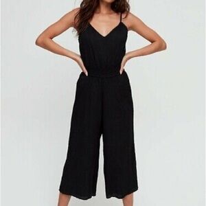 Wilfred Irene Jumpsuit Black Spaghetti Strap Size Small